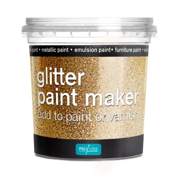 Polyvine Glitter Paint Maker Gold 75g specialist glitter additive