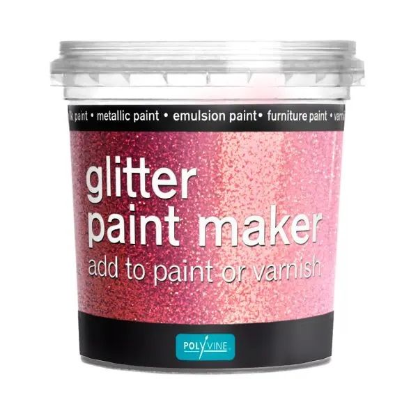 Polyvine Glitter Paint Maker Pink 75g specialist paint additive