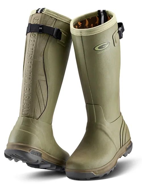 Grubs Highline 2.0 Wellington Boots in Sage Green Size 8
