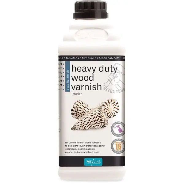 Polyvine Heavy Duty Wood Varnish Dead Flat Finish 500ml
