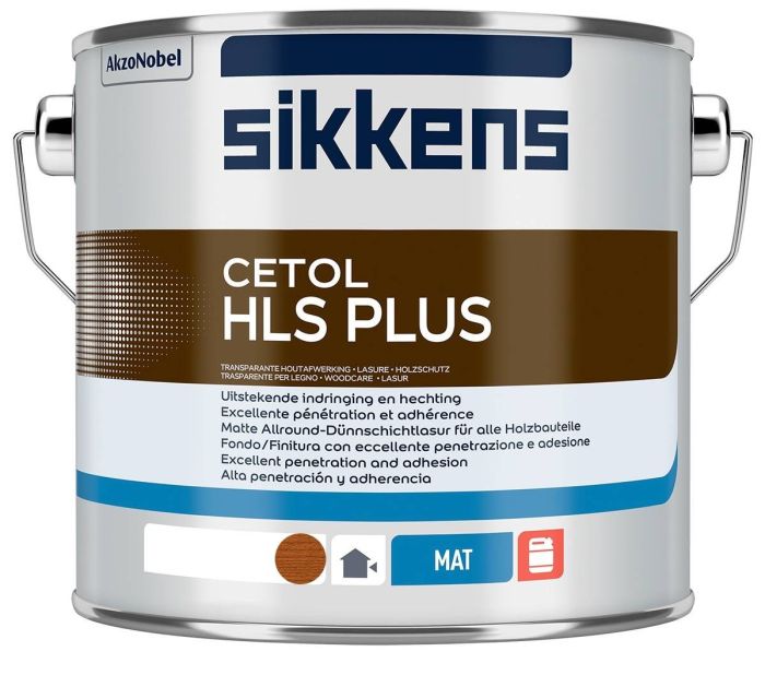 Sikkens Cetol HLS Plus Light Oak 2.5L solvent-borne semi-transparent woodstain tin