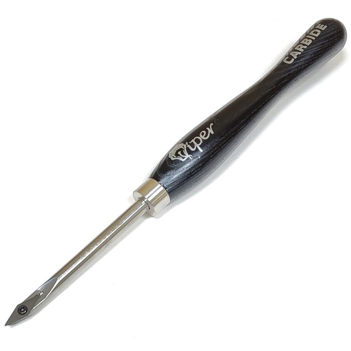 Charnwood M2042T carbide tipped scraper tool with a diamond detail point, 120mm blade and 220mm handle
