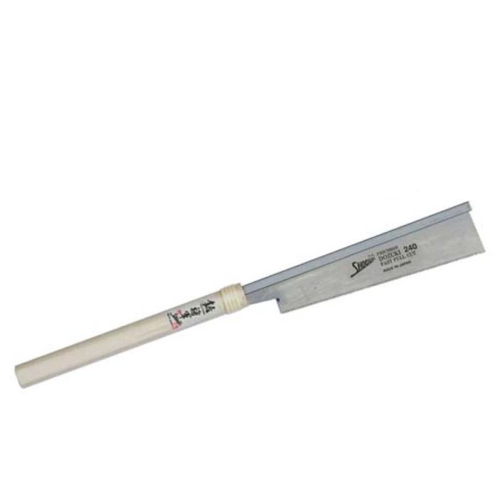 Shogun MCD240 240mm Japanese precision fixed blade dozuki saw with rattan wrapped paulownia handle