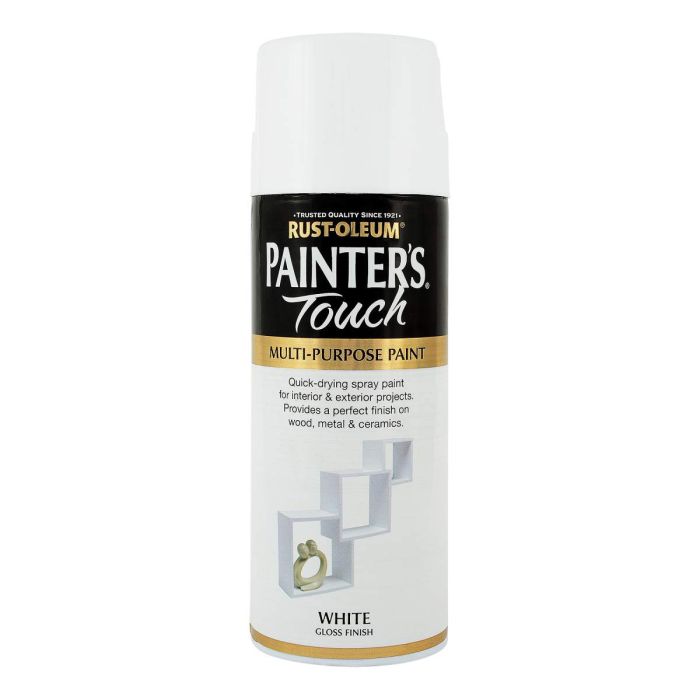 Rust-Oleum Painters Touch White Gloss Spray Paint 400ml