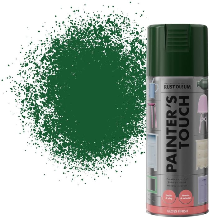 Rust-Oleum Painters Touch 400ml aerosol spray paint in racing green gloss