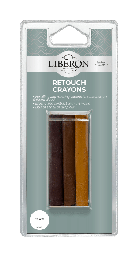 Liberon Retouch Crayons Mixed Pack of 3 wood care touch-up crayons