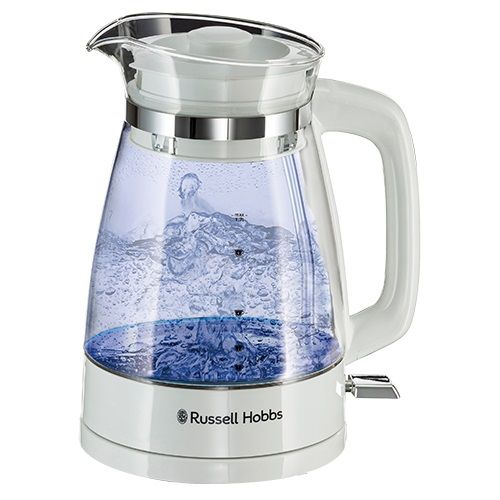 Russell Hobbs 26081 Classic Glass Kettle 3000W in white