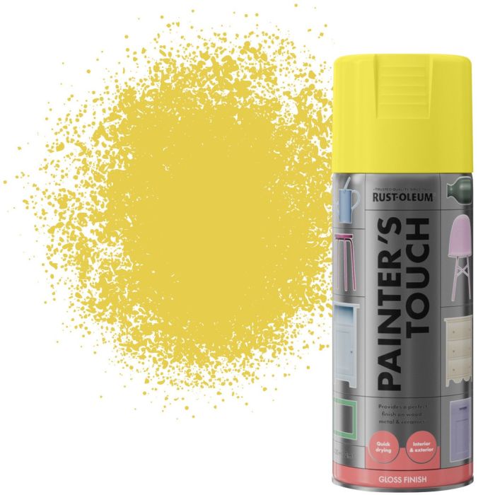Rust-Oleum Painters Touch Sun Yellow 400ml Gloss Spray Paint