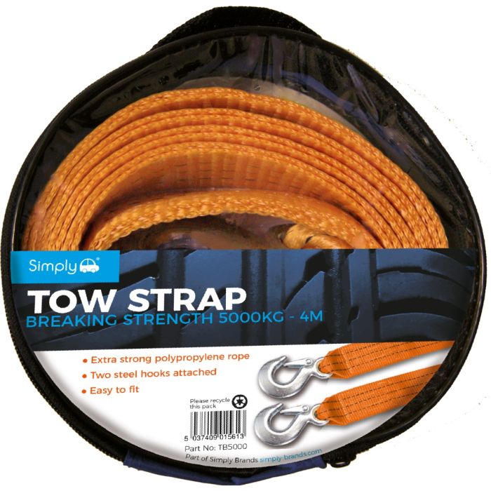 Simply TB5000 5000Kg Tow Strap 4m