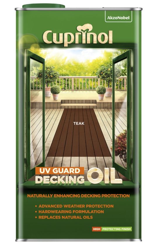 Cuprinol UV Guard Decking Oil Teak 5L