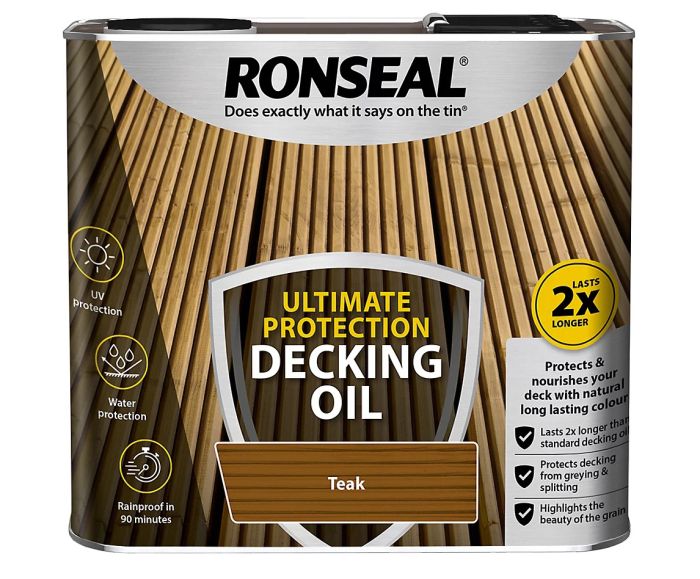 Ronseal Ultimate Protection Decking Oil in Teak, 2.5L