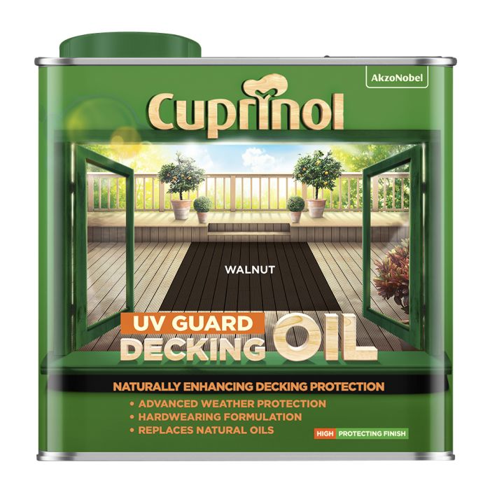 Cuprinol UV Guard Decking Oil in Walnut, 2.5L