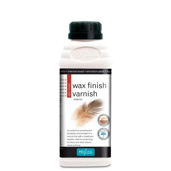 Polyvine Wax Finish Varnish Satin Finish 1L Clear
