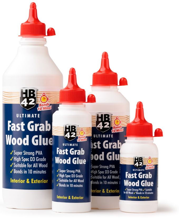 Hilton Banks HB42 Ultimate Fast Grab Wood Glue 500ml D3 Grade adhesive