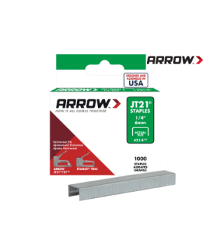 Arrow ARRJT2114S JT21 Staples 6mm 1/4" Box of 1000