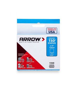 Arrow ARRT5012S T50 Staples 12mm 1/2" box of 1250