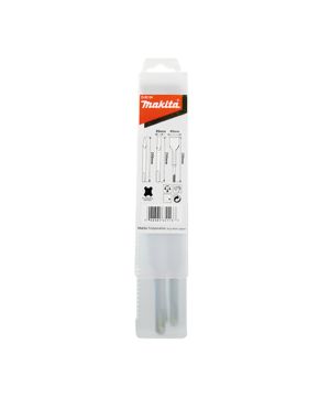 Makita D-30134 SDS-PLUS Chisel Set, three-piece 250 mm steel bits including cold, bull point, and scaling chisels