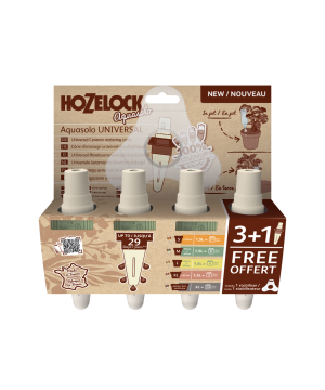 Hozelock 100-101-070 AQUASOLO Universal Green 4 Pack + Stabiliser green self-watering cone system