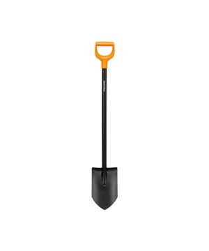 Fiskars 1066716 Solid pointed spade with metal shaft