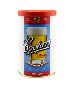 Coopers International Canadian Blonde 1.7kg 40 Pint Beer Making Kit in pale straw