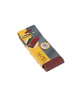 Flexovit Cloth Sanding Belt 75mm x 457mm 80g Medium pack of 2