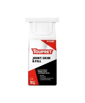 Toupret FGBJ05GB Joint Skim & Fill 5kg interior surface finishing and filling powder in white