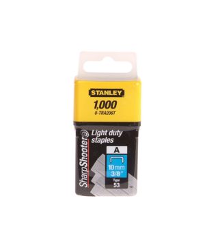 Stanley 0-TRA206T Type 53 10mm Light Duty Staples, Pack of 1000