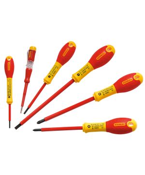 Stanley FatMax VDE Insulated Parallel and Pozi Screwdrivers Set of 6