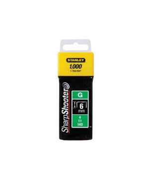 Stanley 1-TRA704T SharpShooter Type G Heavy Duty Staples 6mm Pack of 1000