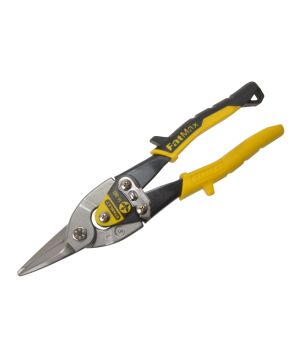 Stanley 2-14-563 250mm straight cut aviation snips with chrome molybdenum construction and bi-material grips