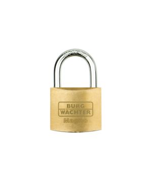 Burg Wachter 400 E 30 Sb Premium Brass Padlock 30mm with solid brass body and chrome plated hardened steel shackle