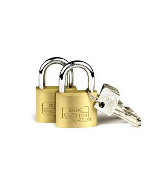 Burg Wachter Duo 222 40 Sb Brass Padlock - 40mm - Pack of 2