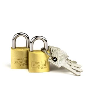 Burg-Wachter Duo 222 20 Sb 20mm Brass Padlock Pack of 2