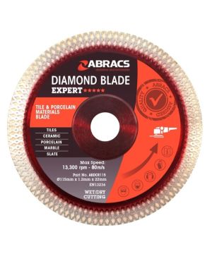Abracs ABDCR115 X-Tech Tile Blade 115mm x 1.2mm x 22mm