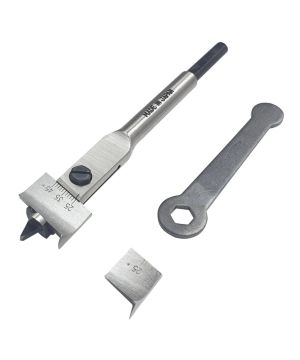 Kanzawa K-301 Adjustable Spade Boring Bit 15mm to 45mm Diameter steel cutting head with auger shank