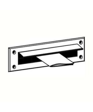 Warmseal G61201 Letterbox Draught Excluder with Flap, 43mm x 275mm Opening, White