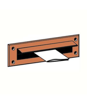 Warmseal G61301 brown letterbox draught excluder with flap, 43mm x 275mm opening