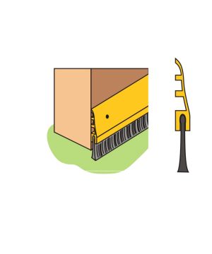 Warmseal G13001 Brush Threshold Strip 92cm Gold