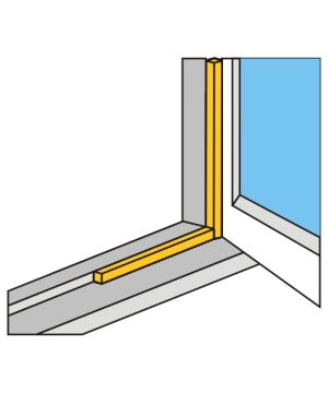 Warmseal G76201 Extra Wide PVC Foam Draught Excluder 5m White