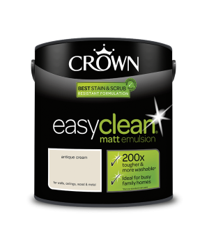 Crown Easyclean Antique Cream Matt Emulsion Paint 2.5L tin
