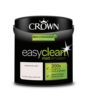 Crown Easyclean Crème De La Rose Matt Emulsion Paint 2.5L