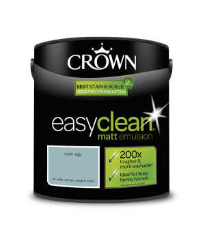 Crown Easyclean 2.5L matt emulsion paint in duck egg
