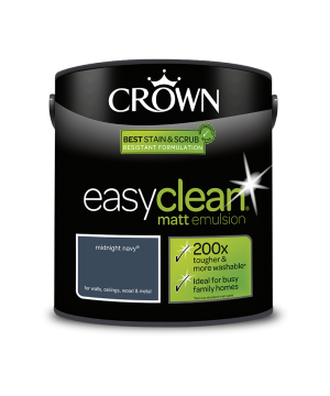 Crown Easyclean Midnight Navy Matt Emulsion Paint 2.5L