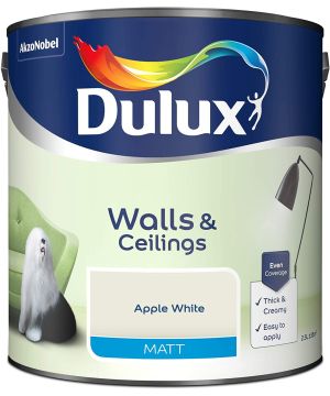 Dulux Apple White Matt Emulsion Paint 2.5L tin