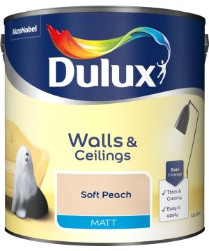 Dulux Matt Emulsion Paint in Soft Peach, 2.5L tin