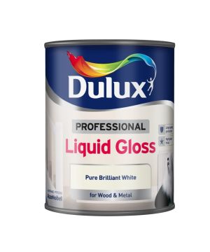Dulux Professional Gloss Metal & Wood Paint, Pure Brilliant White, 750ml tin with a gloss finish