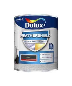 Dulux Weathershield Exterior Gloss Paint in Black 750ml