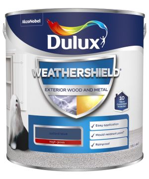 Dulux Weathershield Exterior Gloss Paint Oxford Blue 2.5L