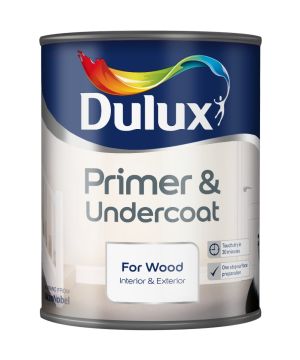 Dulux Wood Primer and Undercoat, White, 750ml