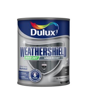 Dulux Weathershield Quick Dry Undercoat - Dark Grey - 750ml